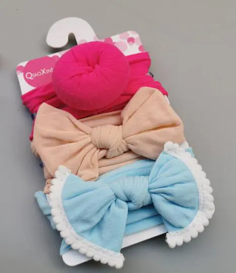 Bow Elastic Nylon Baby Hair Band Fashion Decoration