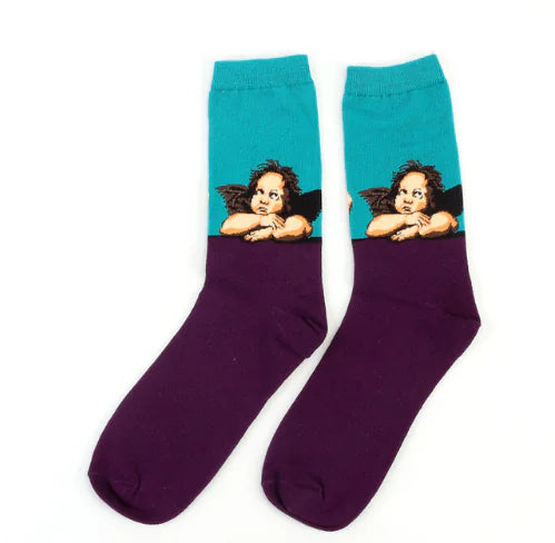 Artistic Cotton Socks for Men and Women