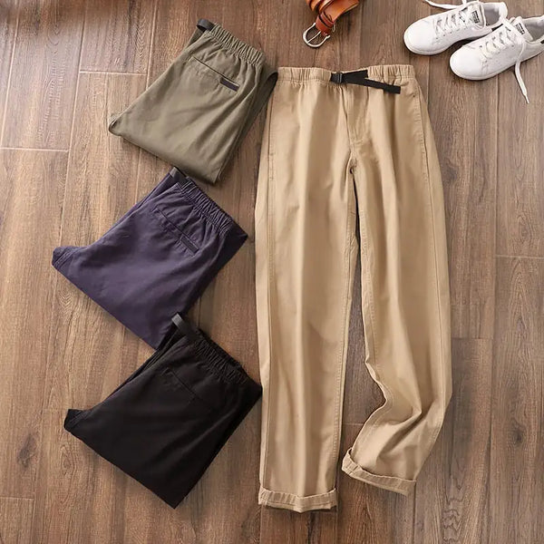 Retro Cotton Buckle Overalls for Men