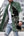 Men's Woolen Coat with 3D Digital Print and Lapels