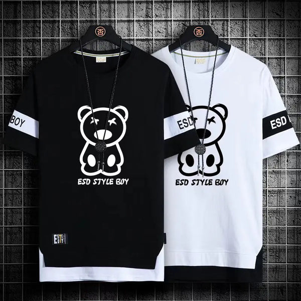 Hip Hop Harajuku Casual Polyester Men's T-Shirt