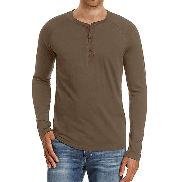 Large Men's European American Long Sleeve T-Shirt