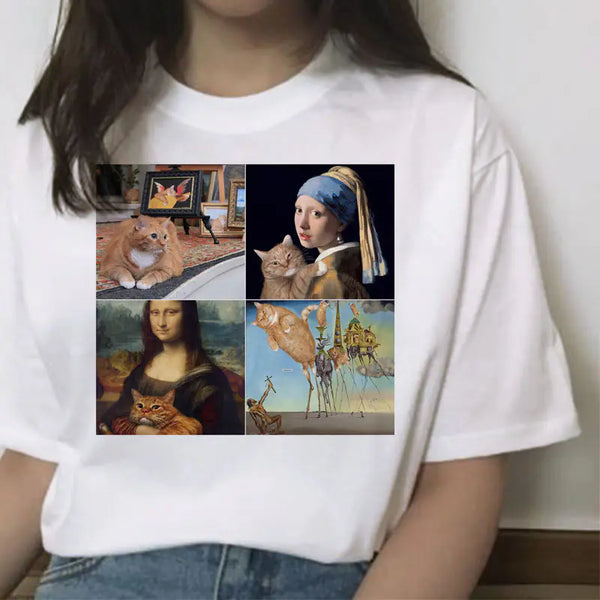 Women's 3D Printed Graphic T-Shirt with Fun Designs