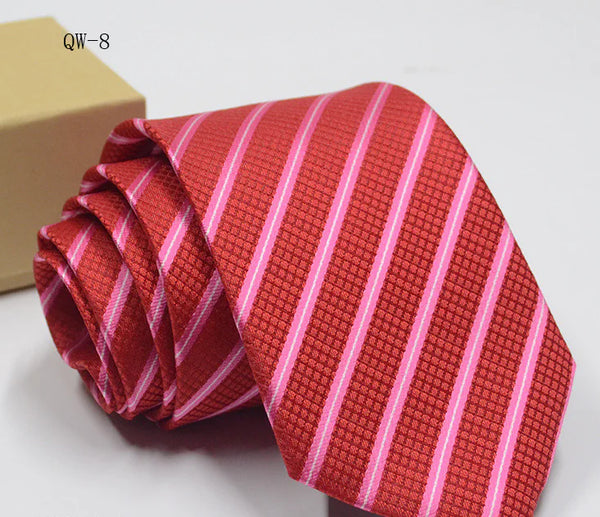 Men's Business Dress Tie - Polyester Striped Tie