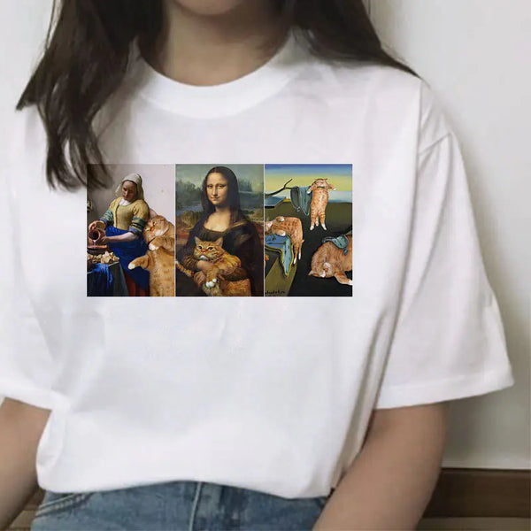 Women's 3D Printed Graphic T-Shirt with Fun Designs