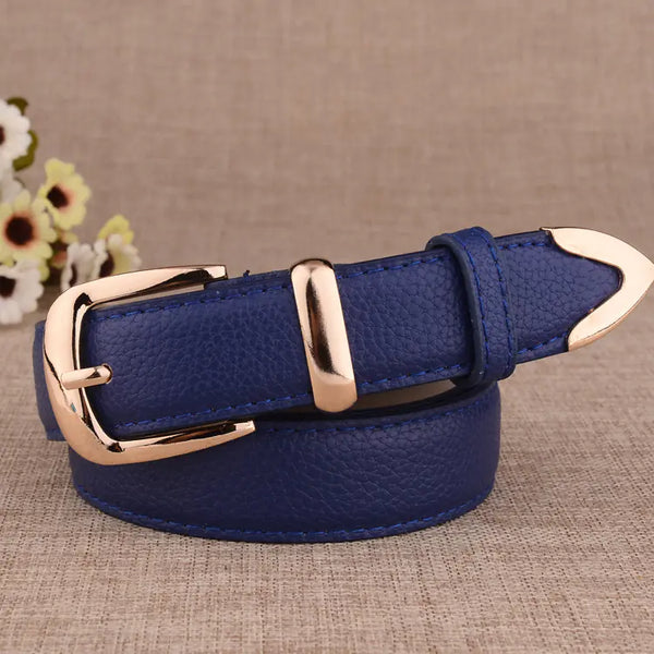 Stylish Women's Casual Faux Leather Belt with Alloy Buckle
