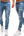 Men's Casual Denim Pants with Zipper Design