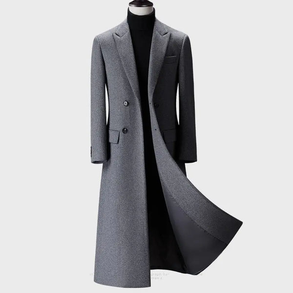 Men's Woolen Cloth Trench Coat