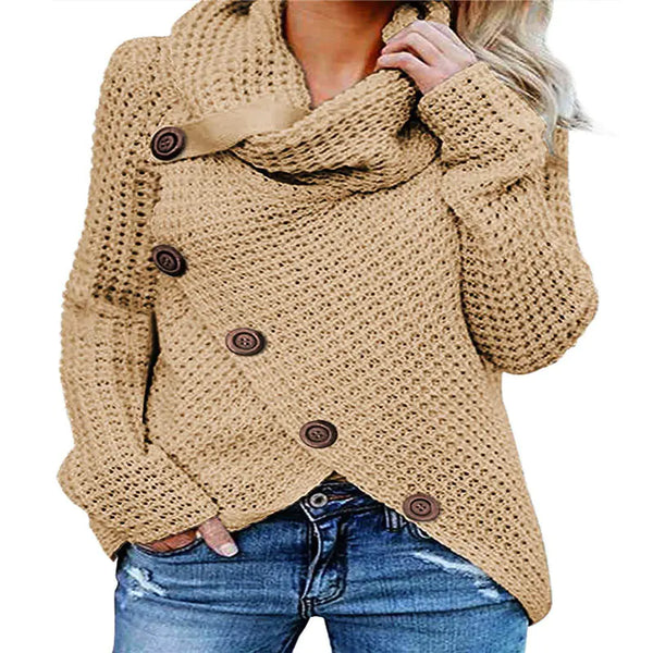 Elegant Long Sleeve O-Neck Women's Sweater
