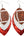 Colorful Layered Football Leather Dangle Earrings Glitter Football Sports Lover Teardrop Earrings for Women Jewelry (G)