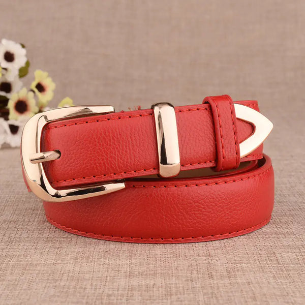 Stylish Women's Casual Faux Leather Belt with Alloy Buckle