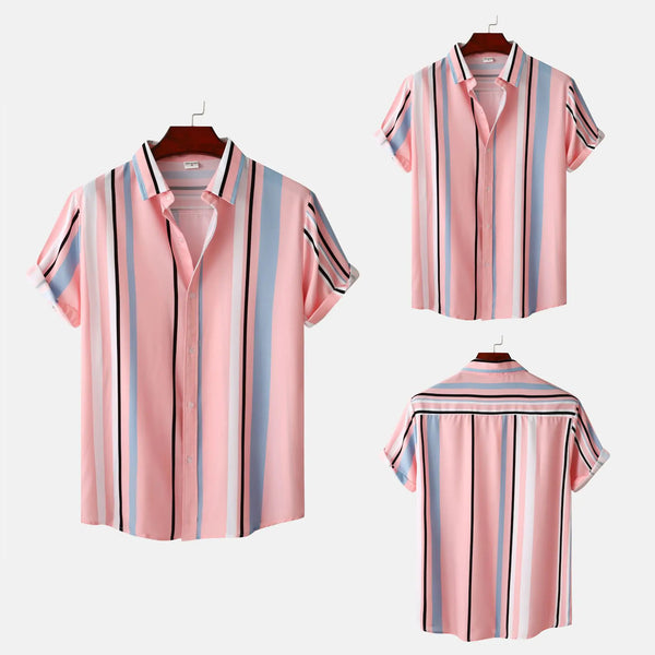 Floral Oversized Casual Shirt for Men with Short Sleeves