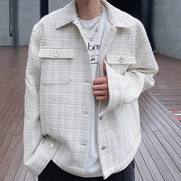 Men's Casual Loose Long Sleeve Lapel Jacket