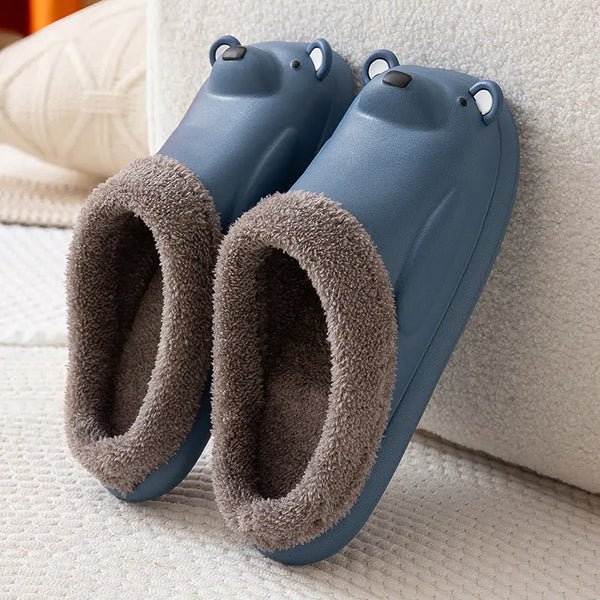 Waterproof Cotton Slippers Bag with Thick-soled Cartoon