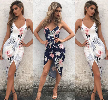 Floral Dress, Spaghetti Strap Women's Dress