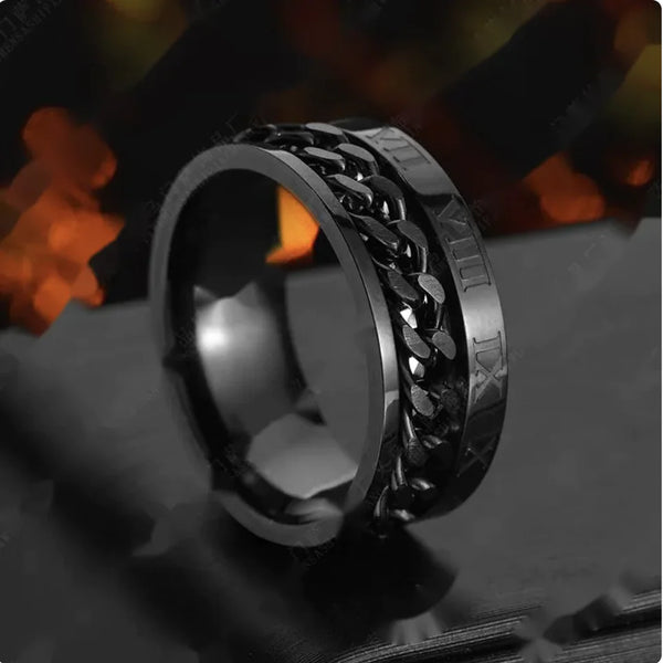 Stainless Steel Men's Statement Ring
