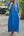 Deep V Cotton-Linen Dress, Long Sleeve Split Maxi Dress