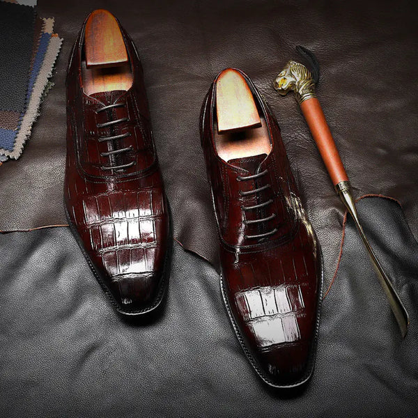 Handmade Leather Lace-Up Shoes for Men