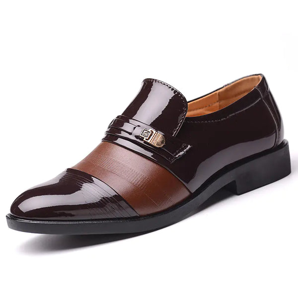 Men's Business Dress Hollow Leather Slip-On Shoes