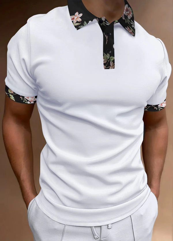 Men's Comfortable Printed Polo Shirt for Casual Wear