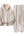 Flygo Women Fuzzy Warm Fleece Pajamas Sets Winter Flannel Sleepwear Fluffy Pajama Pullover Top Lounge Pants Set(Beige-L)