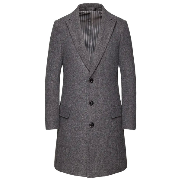 Men's Oversized Medium Length Woolen Coat