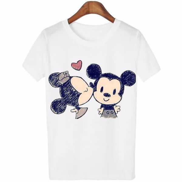 Women's Cartoon Short Sleeve T-Shirt - Casual Style