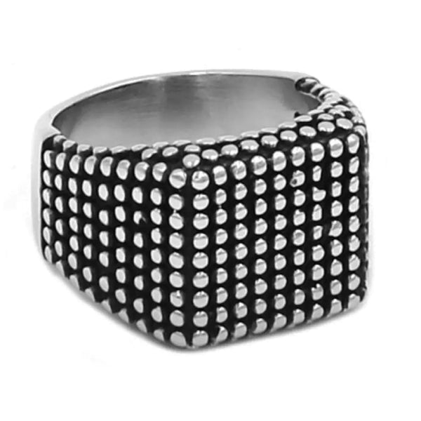 Large Black Men's Ring - Fashionable Punk Jewelry