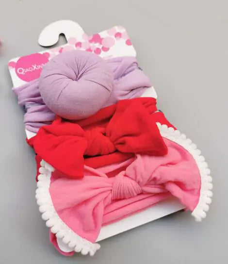 Bow Elastic Nylon Baby Hair Band Fashion Decoration