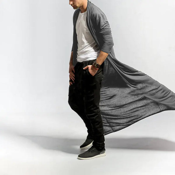 Men's Slim Fit Casual Long Trench Coat