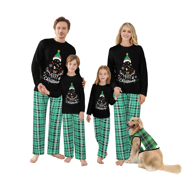 WakeUple Christmas Pajamas for Family Matching Christmas Pajamas Sets Classic Red Xmas Jammies for Woman Men Kids Baby Dog Woman