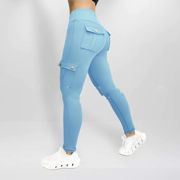 High Elastic Women's Fitness Pants with Pockets