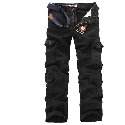 Men's Baggy Military Cargo Pants with Multi Pockets