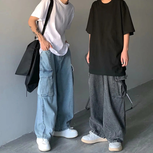 Men's Loose Straight Wide Leg Workwear Pants
