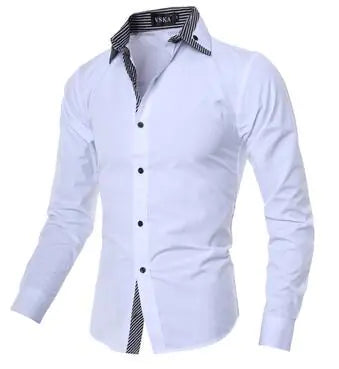 2016 New Stylish Double Layer Collar Men's Shirt