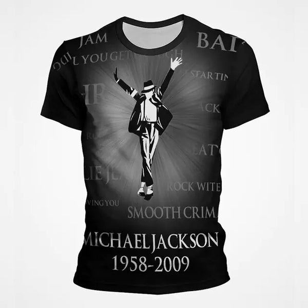 Michael Jackson 3D Print Polyester Men's T-Shirt