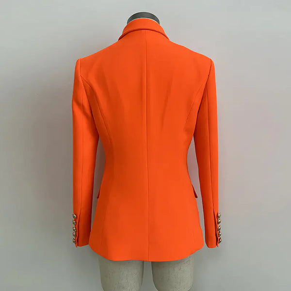 Neon Orange Women's Suit Jacket and Blazer