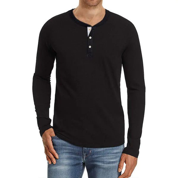 Large Men's European American Long Sleeve T-Shirt