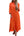 Deep V Cotton-Linen Dress, Long Sleeve Split Maxi Dress