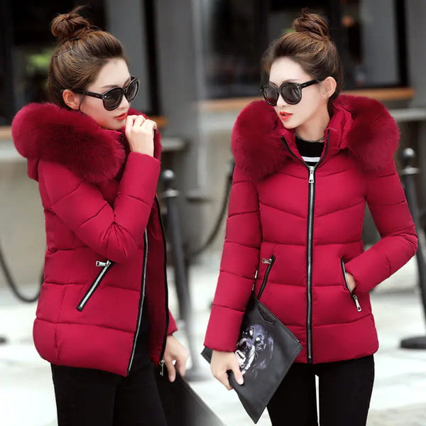 2019 Women's Detachable Hooded Warm Cotton Jacket