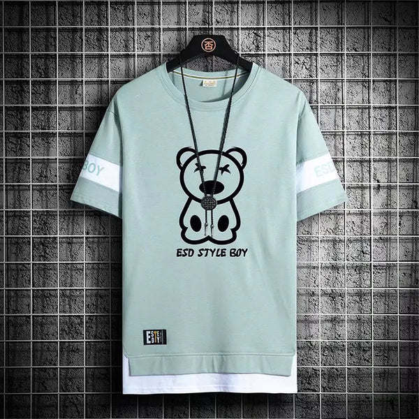Hip Hop Harajuku Casual Polyester Men's T-Shirt