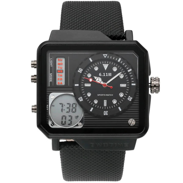 Dual Movement Men's Watch - Multifunctional Sports Watch