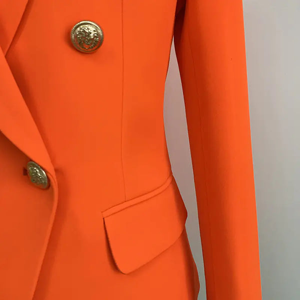 Neon Orange Women's Suit Jacket and Blazer
