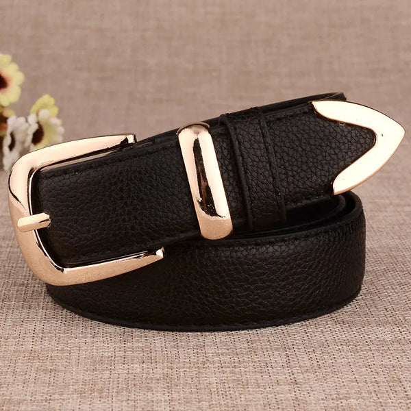 Stylish Women's Casual Faux Leather Belt with Alloy Buckle