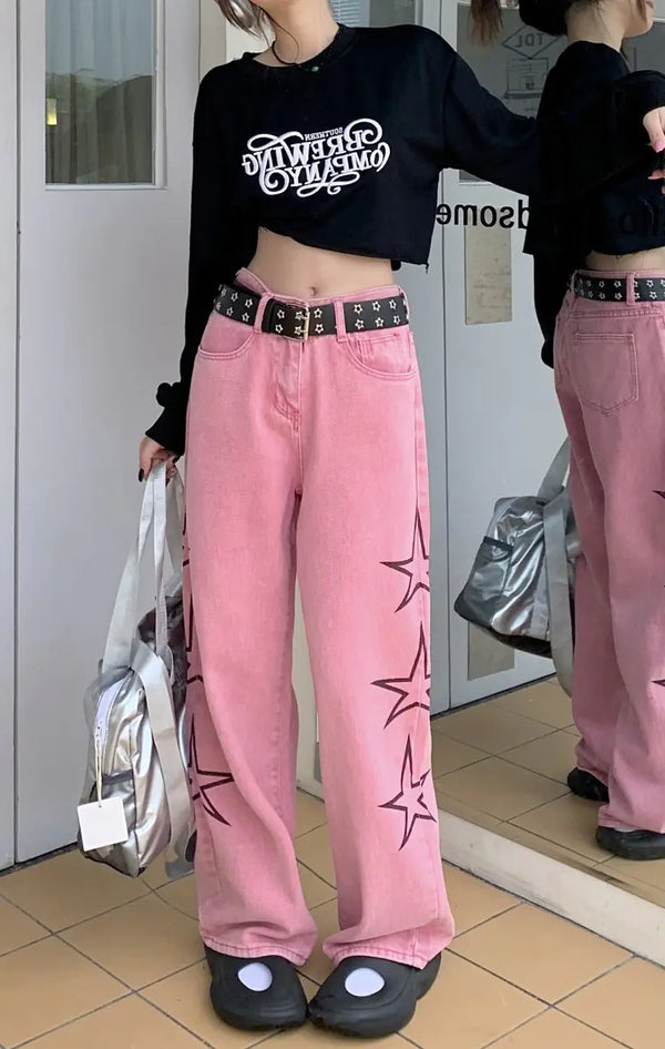 Women's Retro XINGX All-Matching Straight Pants