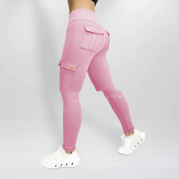 High Elastic Women's Fitness Pants with Pockets