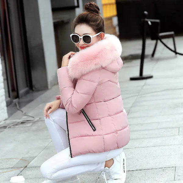 2019 Women's Detachable Hooded Warm Cotton Jacket