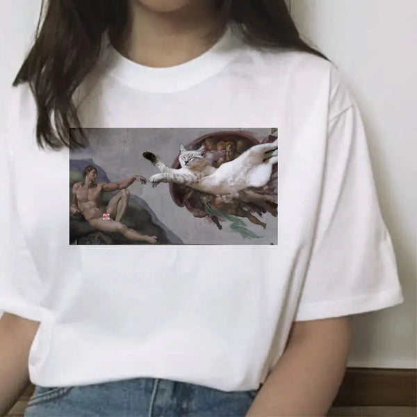 Women's 3D Printed Graphic T-Shirt with Fun Designs