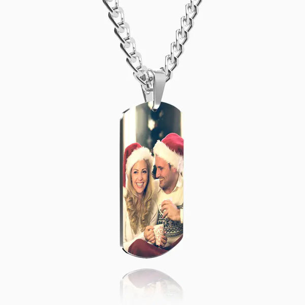 Personalized Photo Necklace for Men