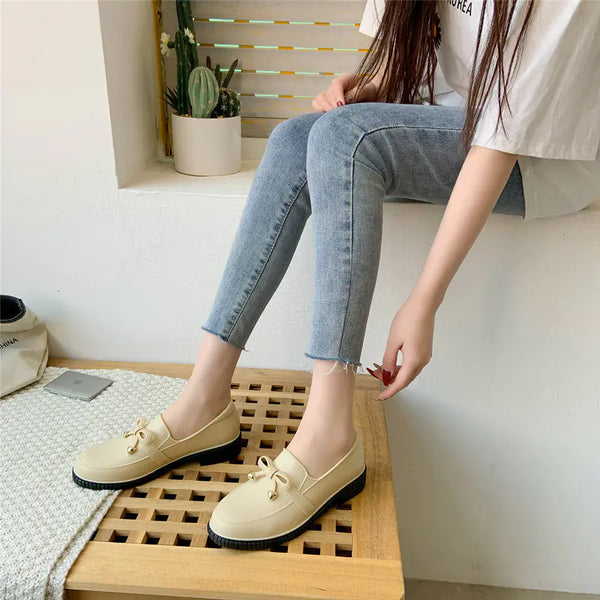 Women's Waterproof Low Top Rain Shoes with Bowknot